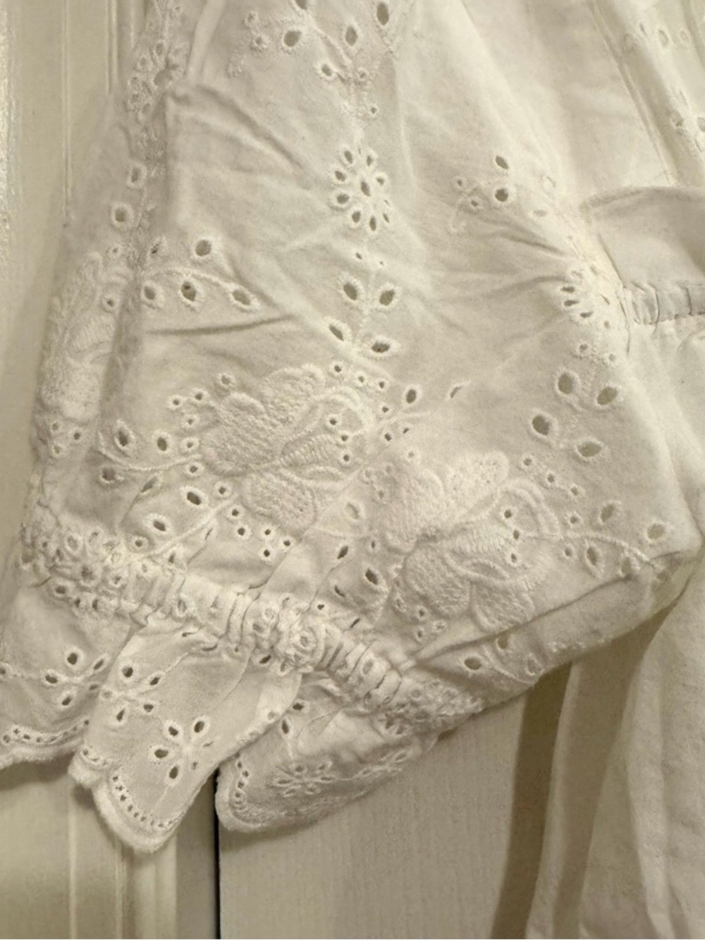 Anthropologie White Eyelet Blouse - Picture 2 of 3